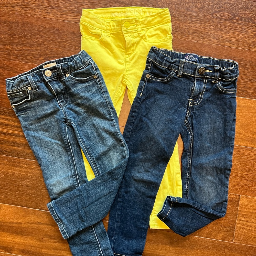 Three pairs of girls 4T jeans